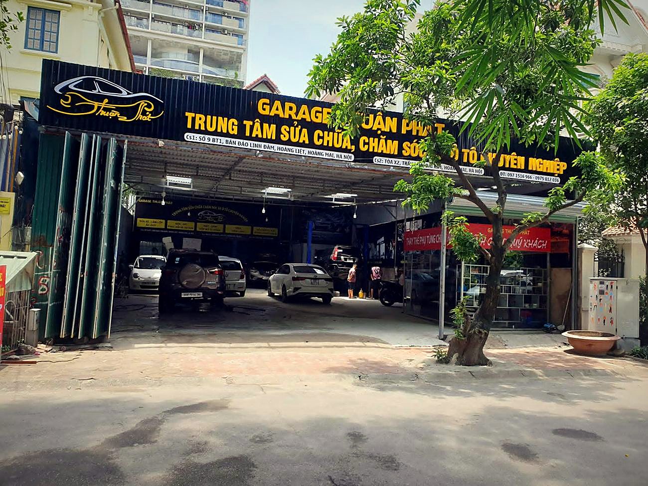 Mặt tiền Garage Thuận Phát cơ sở Hoàng Liệt